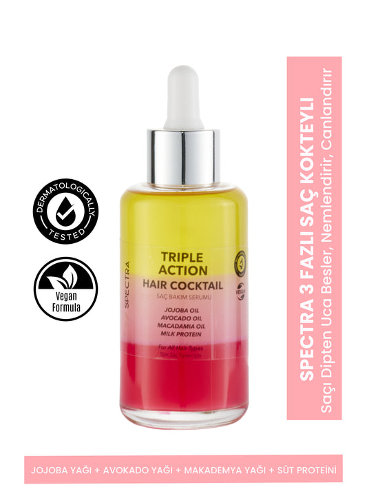 Spectra Care 3 Fazlı Besleyici Saç Bakım Kokteyli - 100 ML (Ağırlık Yapmayan Formül)