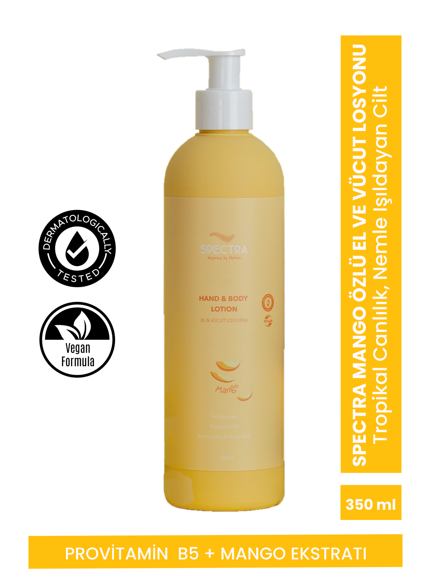 Spectra Care Hızlı Emilen Mango Özlü El ve Vücut Losyonu- 350 ML