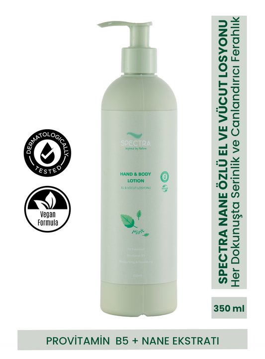 Spectra Care Hızlı Emilen Nane Özlü El ve Vücut Losyonu - 350 ML
