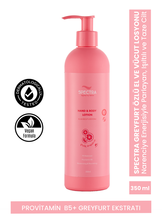 Pembe Greyfurt Kokulu Hızlı Emilen Nemlendirici El ve Vücut Losyonu - 350 ML