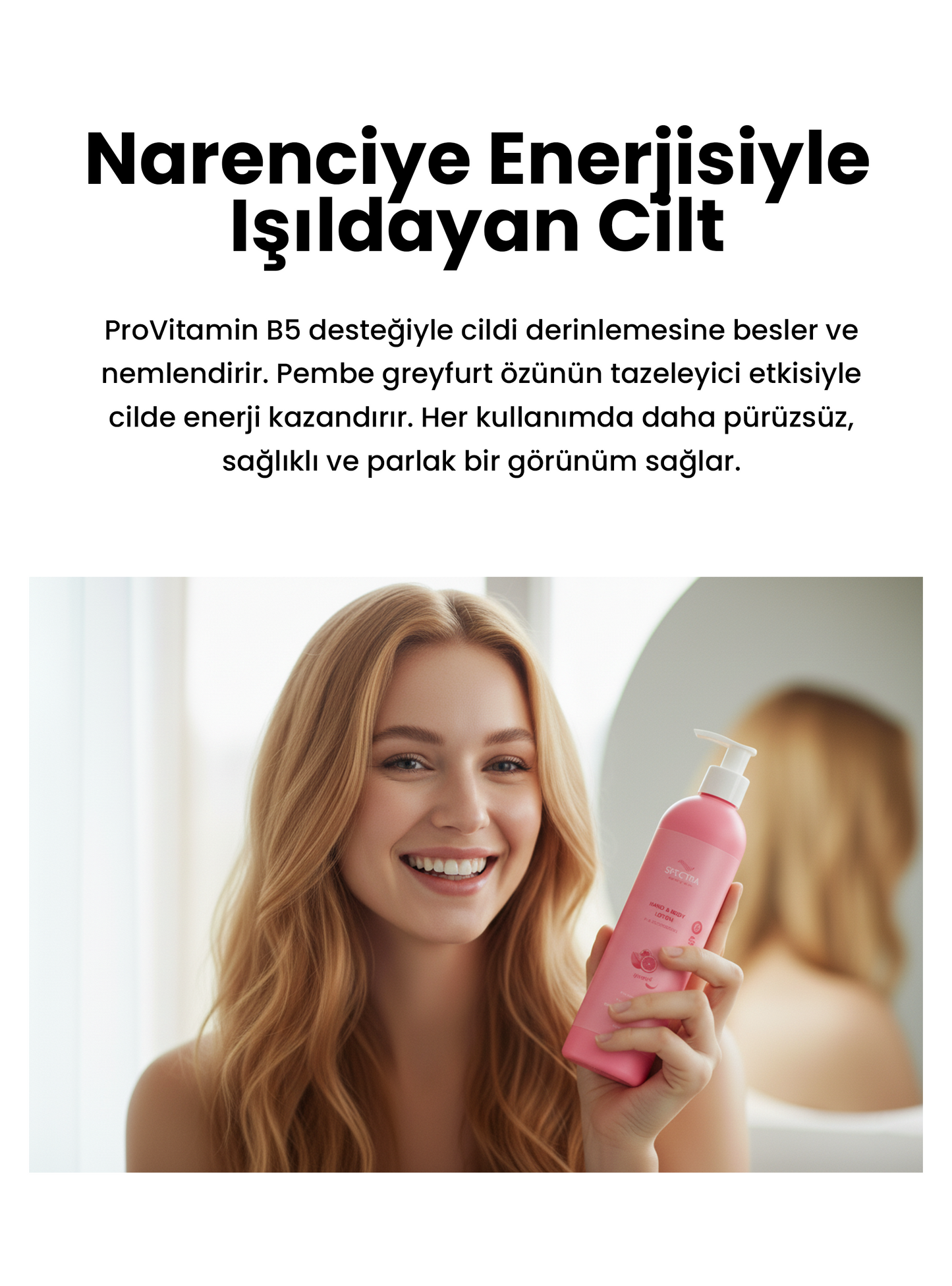 Pembe Greyfurt Kokulu Hızlı Emilen Nemlendirici El ve Vücut Losyonu - 350 ML