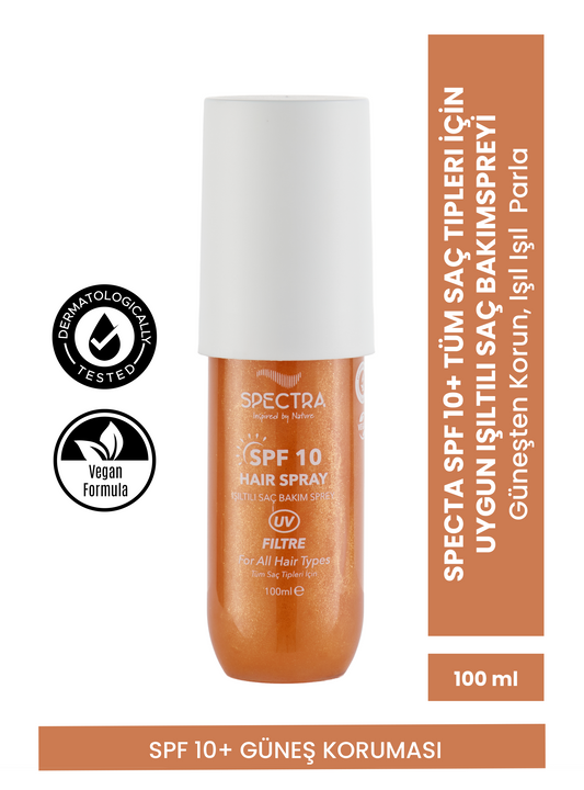 Specta SPF 10+ Tüm Saç Tipleri İçin Uygun Işıltılı Saç Bakım Spreyi