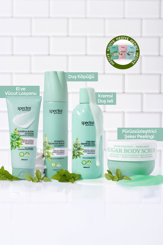 Fresh Mint 4'lü Vegan Bakım Ritüeli Seti  -SLES&SLS&Paraben içermez