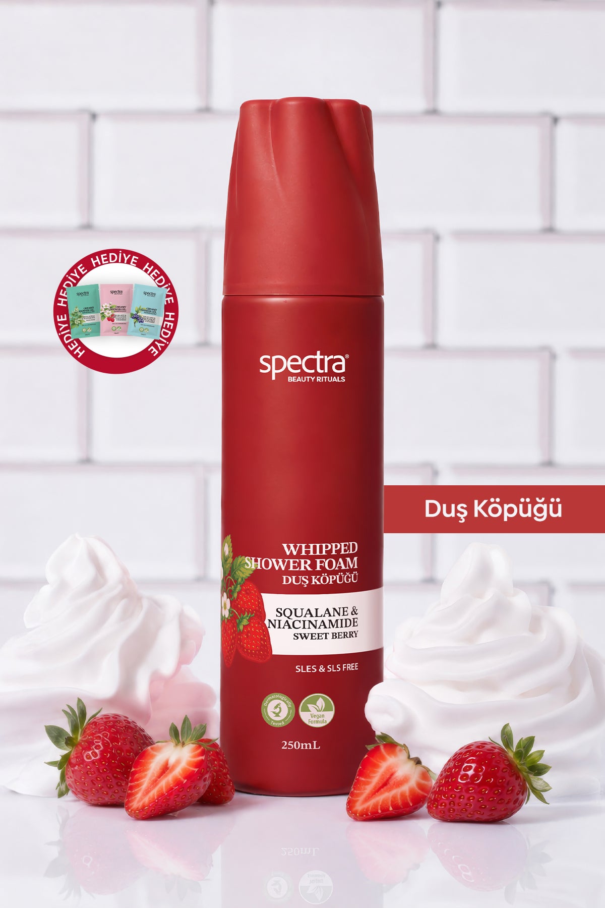 Sweet Berry Çilek Kokulu Duş Köpüğü (SLES, SLS & PARABEN FREE )  - 250 ML