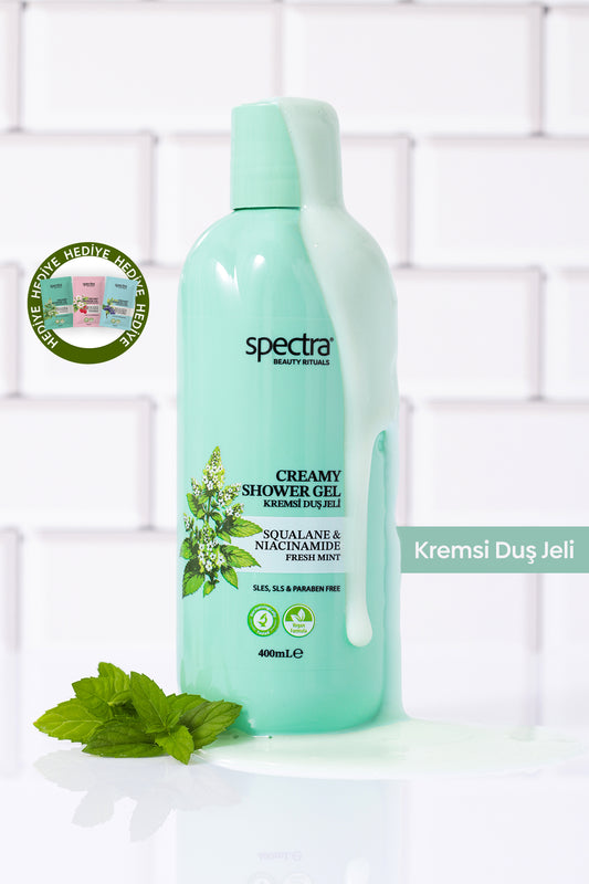 Nemlendirici Kremsi Vegan Duş Jeli -Fresh Mint- SLES&SLS&Paraben içermez- 400 ML