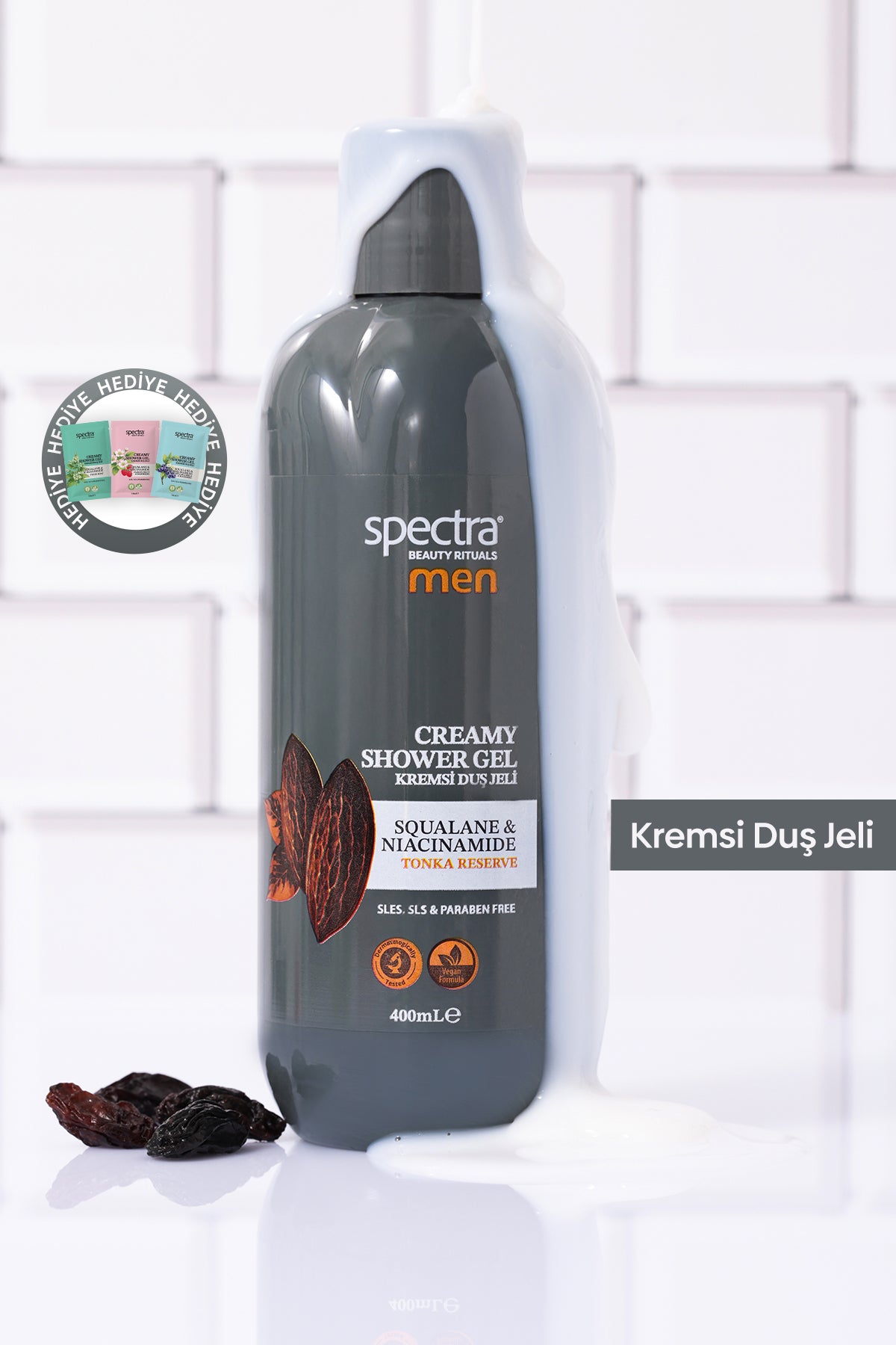 Men Nemlendirici Kremsi Vegan Duş Jeli- SLES & SLS & Paraben içermez  - 400 ML