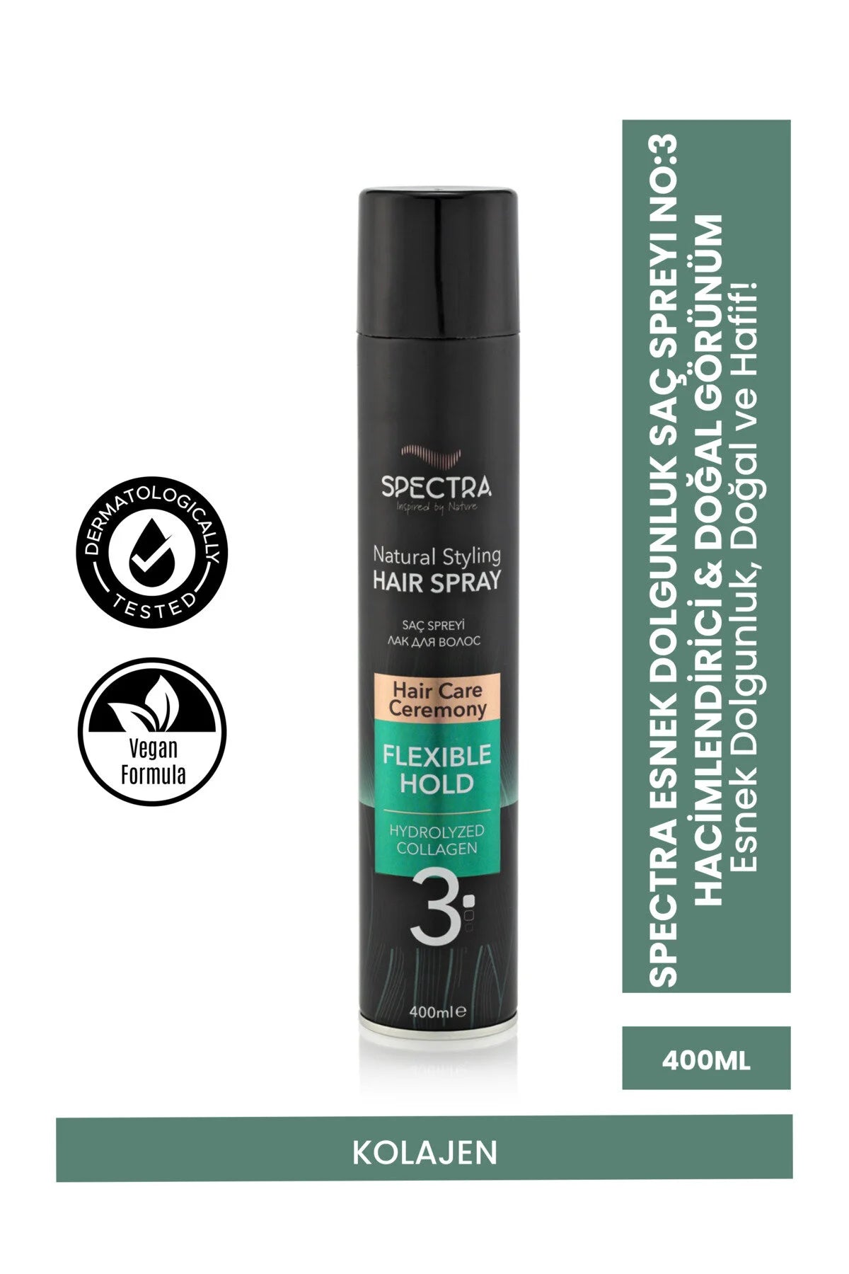 Doğal Tutuş Kolajenli Saç Spreyi - No:3 - 400 ML