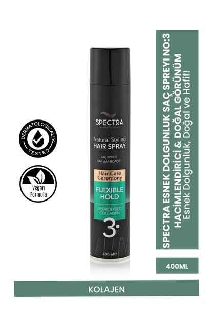 Doğal Tutuş Kolajenli Saç Spreyi - No:3 - 400 ML