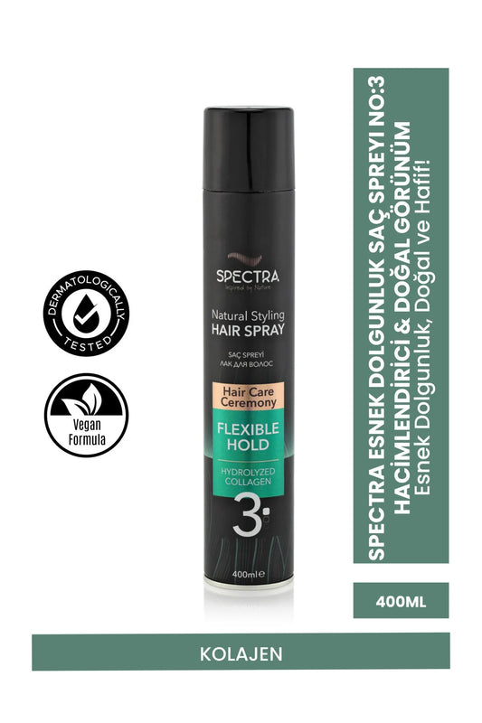 Doğal Tutuş Kolajenli Saç Spreyi - No:3 - 400 ML