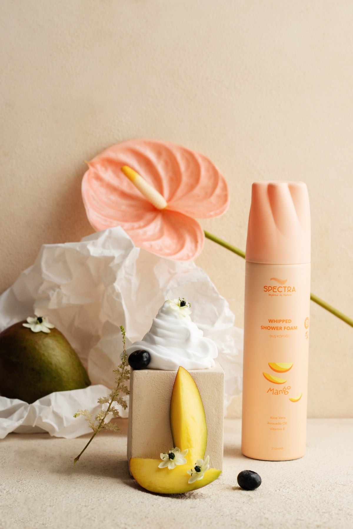 Mango Kokulu Whipped Duş Köpüğü - (SLES & SLS, PARABEN FREE) 250 ML