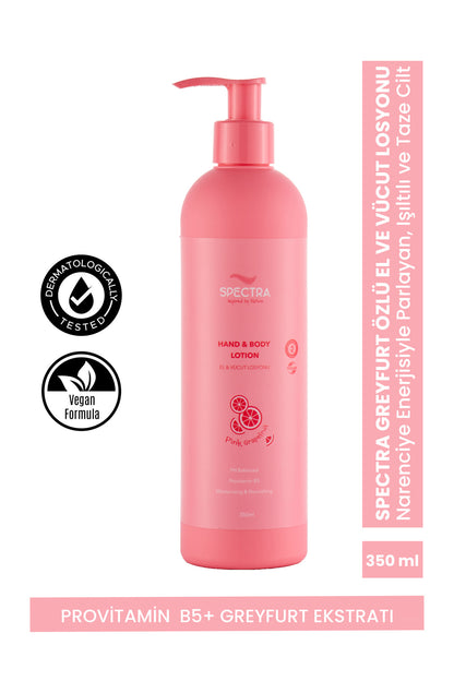 Pembe Greyfurt Kokulu Hızlı Emilen Nemlendirici El ve Vücut Losyonu - 350 ML