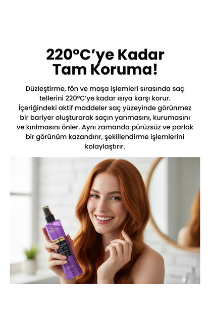 Isı Koruyucu Buğday Proteinili (220 Dereceye Kadar Etkili)Saç Spreyi - 200 ML