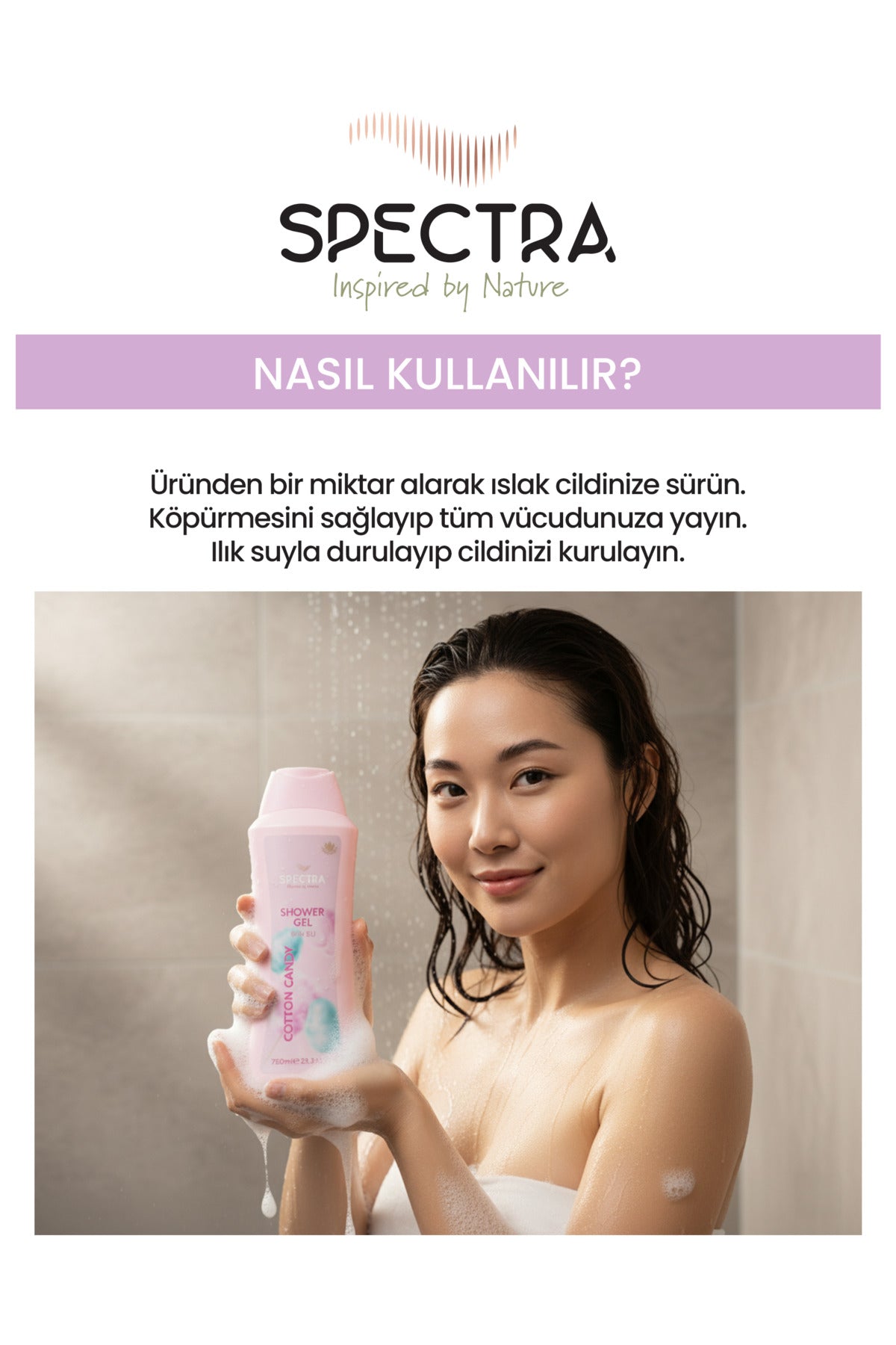 PAMUK ŞEKER KOKULU NEMLENDİRİCİ DUŞ JELİ - 750 ML