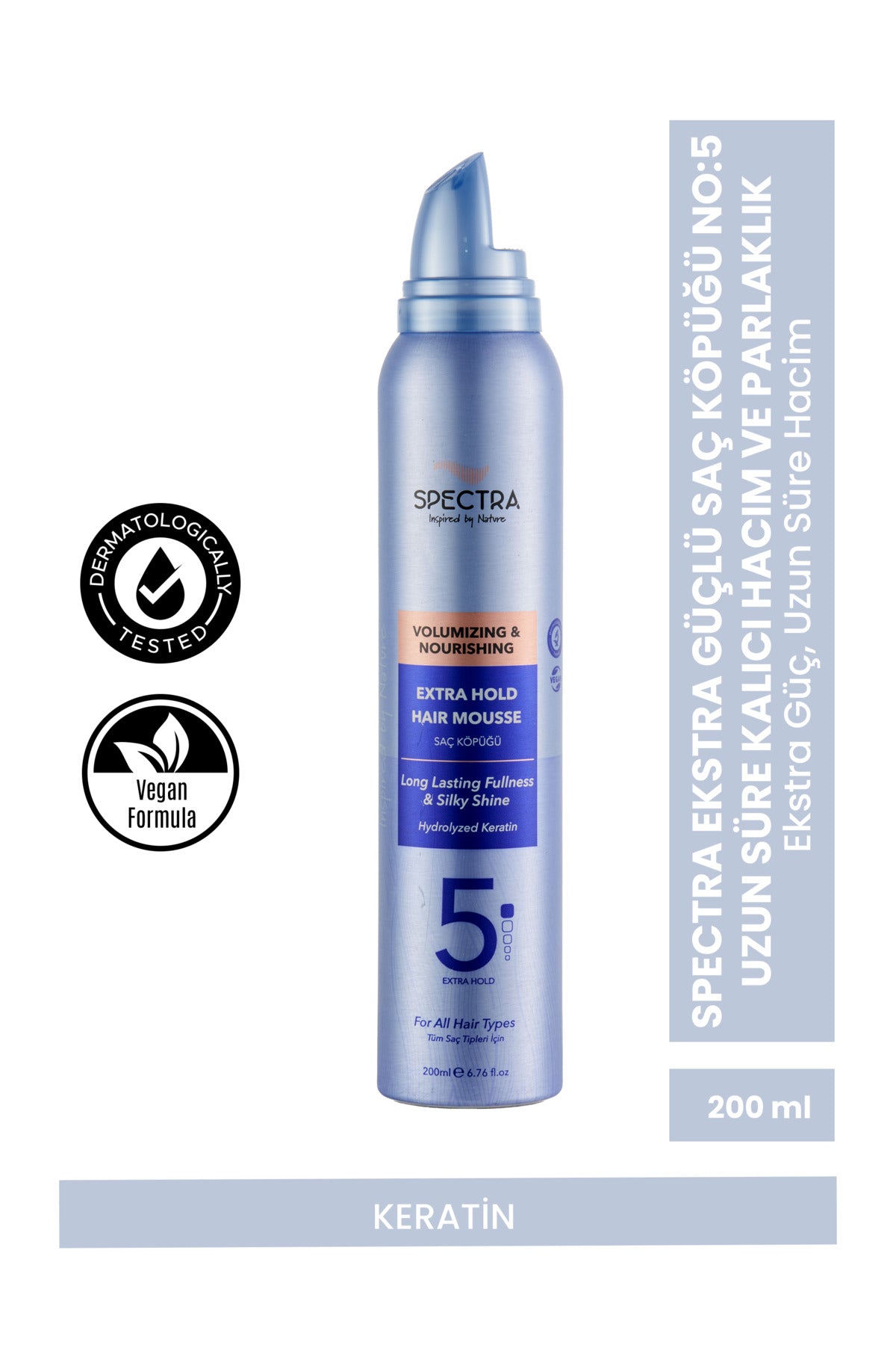 Ekstra Güçlü Keratin Saç Köpüğü No:5 – Uzun Süre Kalıcı Hacim ve Parlaklık -200 ML