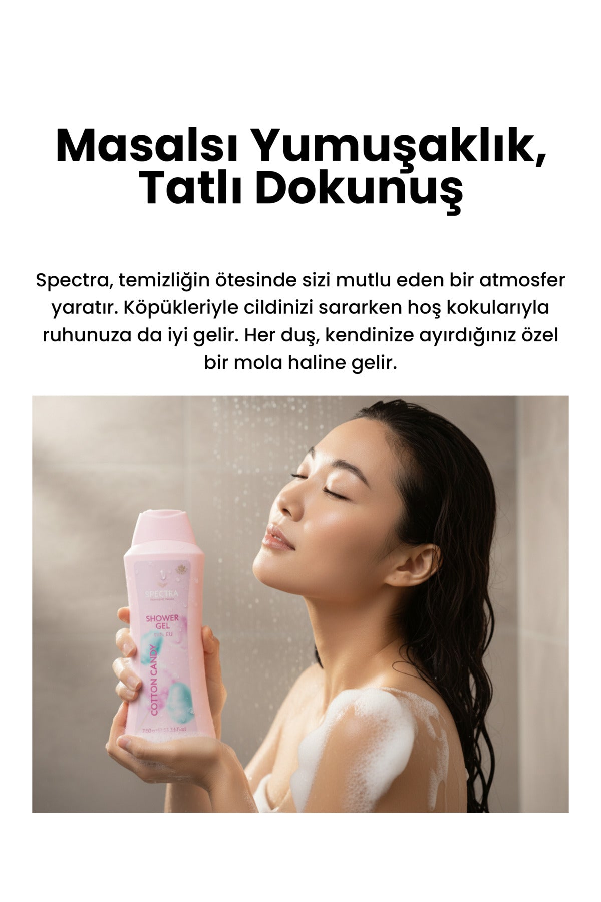 PAMUK ŞEKER KOKULU NEMLENDİRİCİ DUŞ JELİ - 750 ML