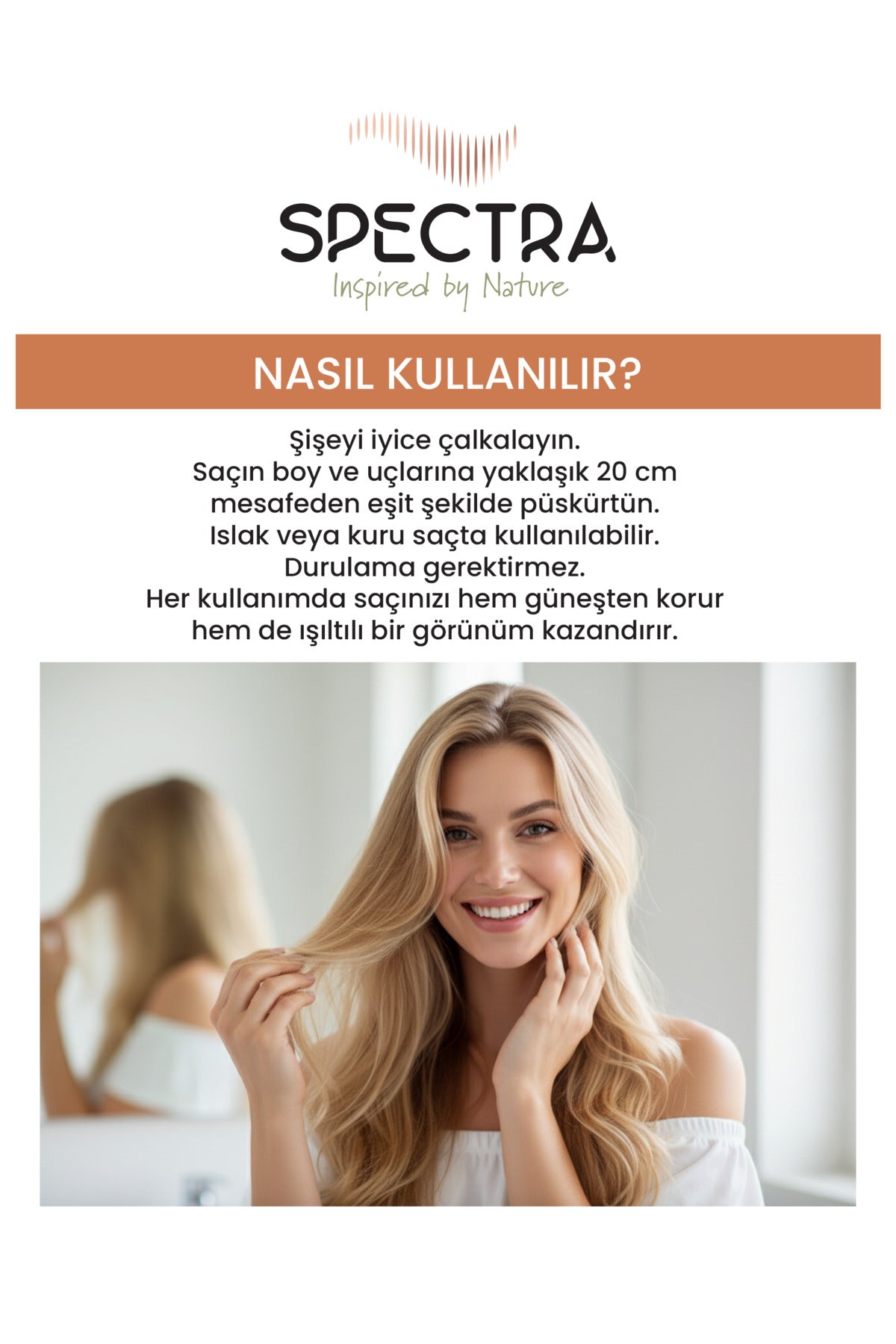 SPF 10+ Işıltılı Saç Spreyi - 100 ML