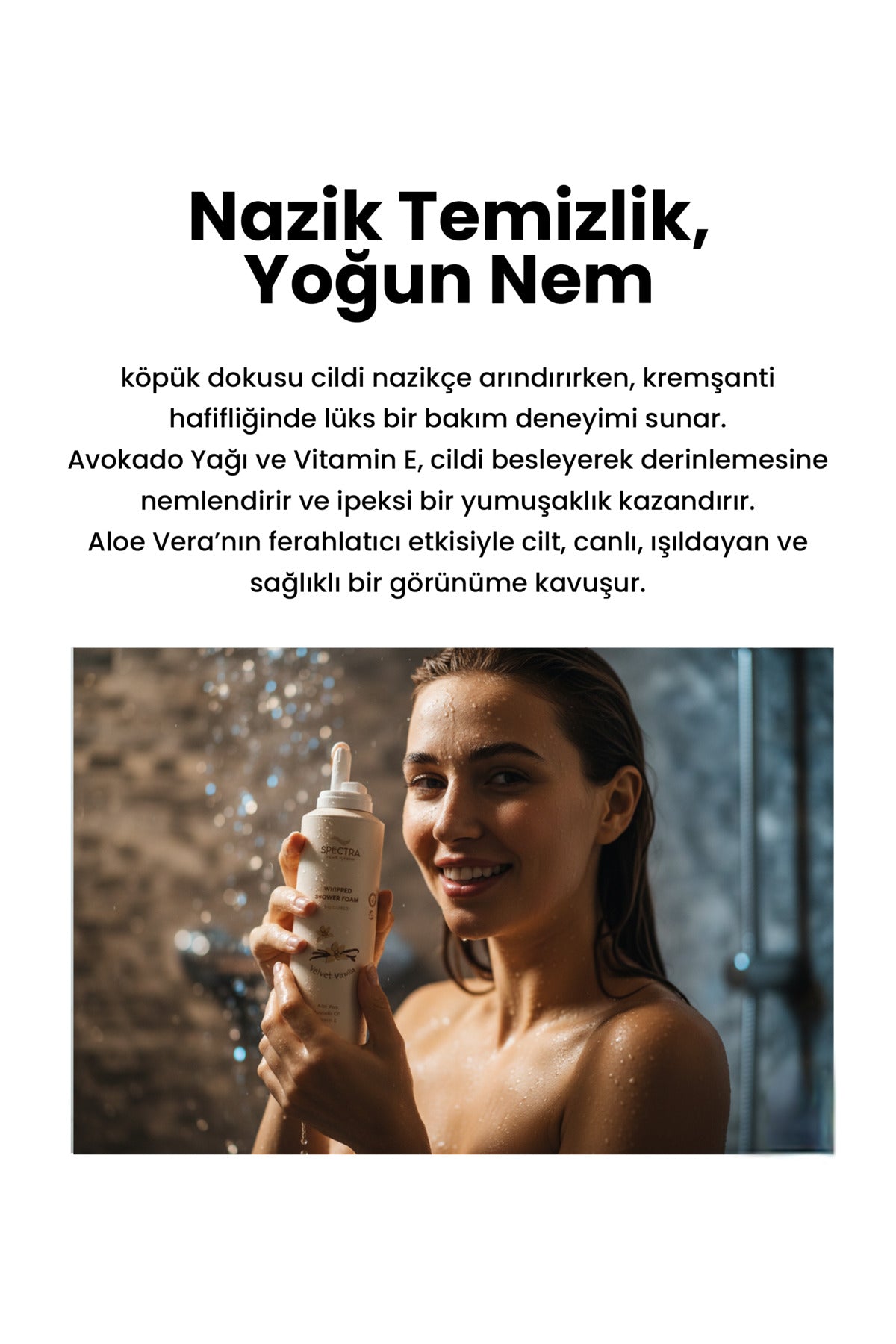 Velvet Vanilya Kokulu Whipped Duş Köpüğü (SLES & SLS, PARABEN FREE) - 250 ML