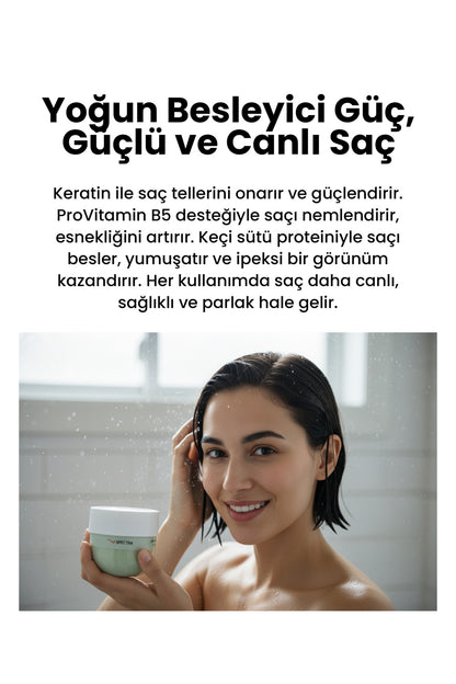 Besleyici ve Onarıcı Keçi Sütlü Saç Maskesi (Keratin + Keçi Sütü) - 300 ML