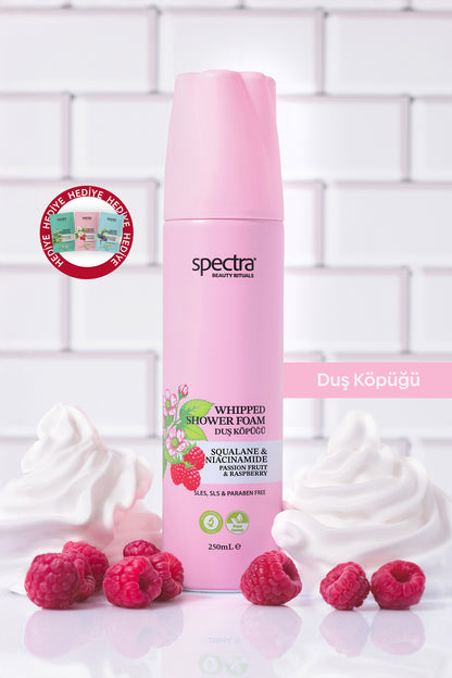 Nemlendirici ve Arındırıcı Vegan Whipped Duş Köpüğü - Raspberry&Passion Fruit - 250 ML