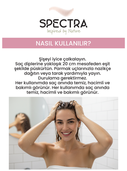 Spectra Care Sprey Sıvı Kuru Şampuan Provitamin B5'li - 150 ML