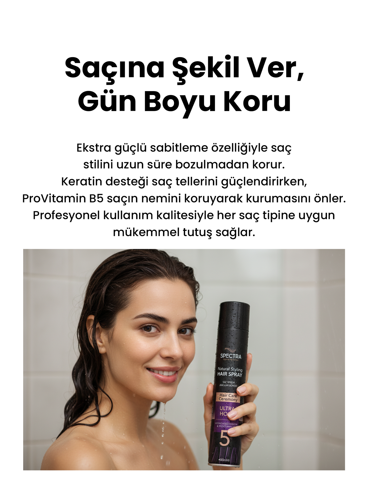 Ultra Sabitlik Saç Spreyi No: 5 – Ekstra Güçlü Sabitleme & Profesyonel Kullanım