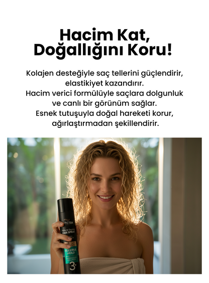 Spectra Care Doğal Tutuş Kolajenli Saç Spreyi No:3 – 400 ML