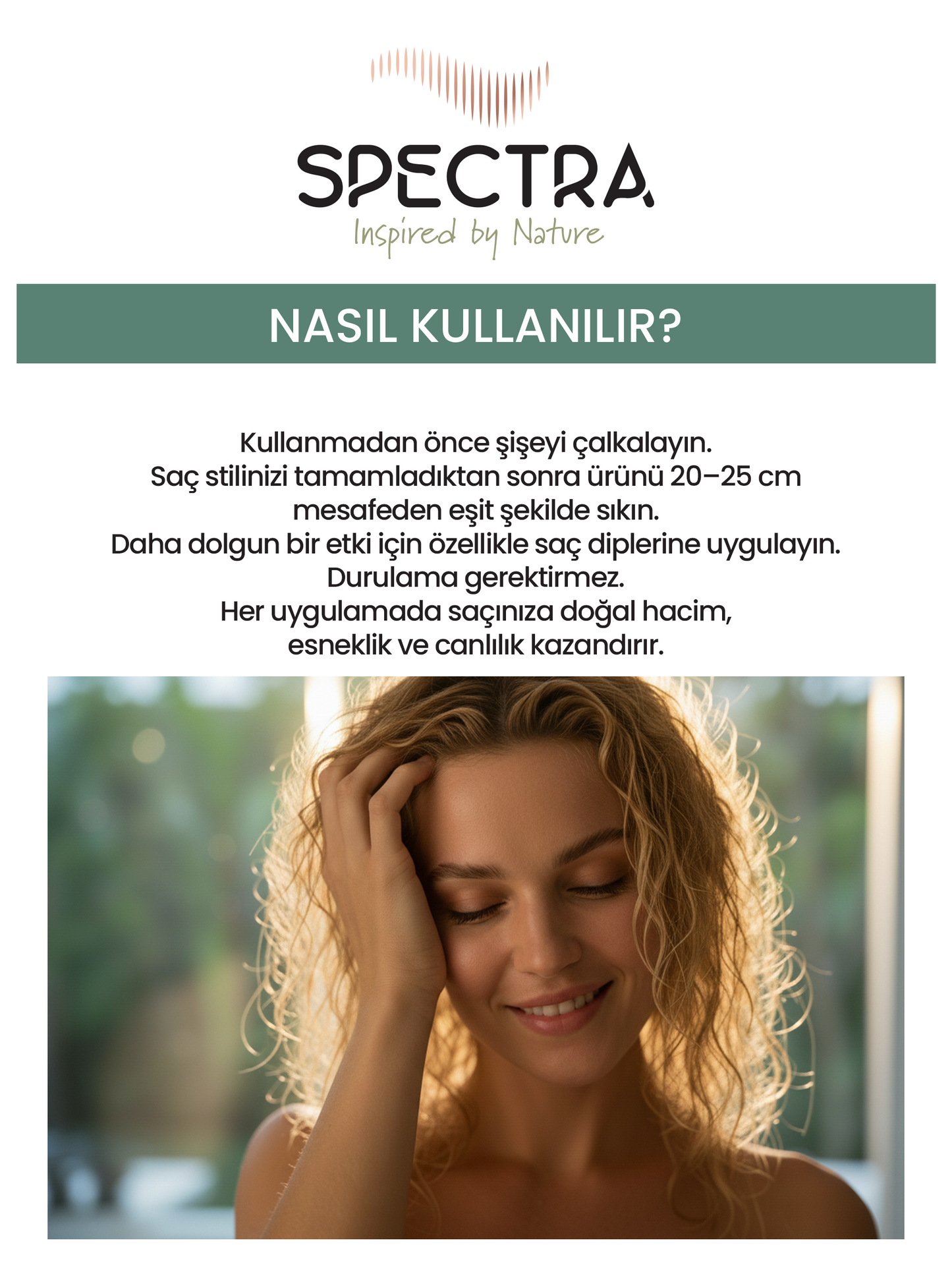 Spectra Care Doğal Tutuş Kolajenli Saç Spreyi No:3 – 400 ML