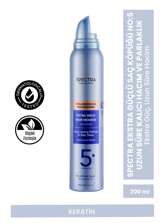 Spectra Ekstra Güçlü Saç Köpüğü No:5 – Uzun Süre Kalıcı Hacim ve Parlaklık