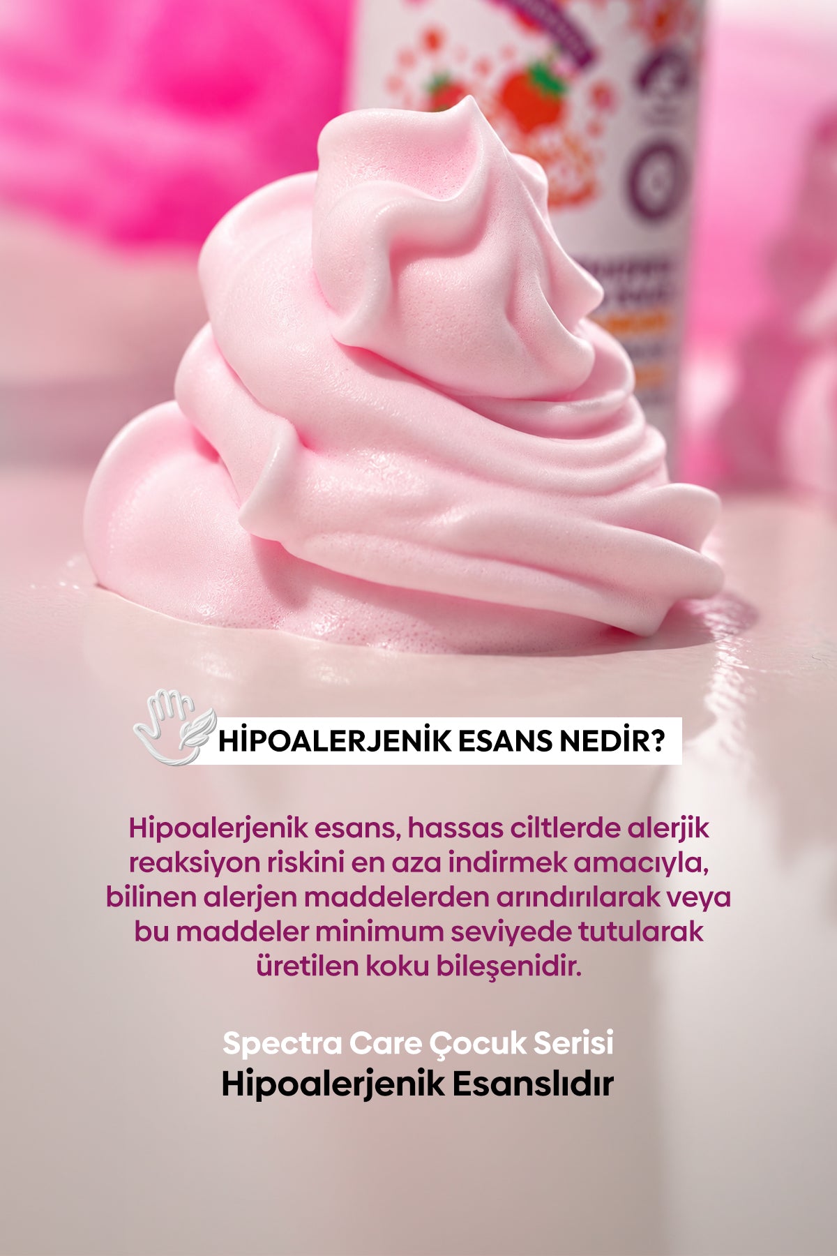 Kids Nemlendirici ve Arındırıcı Vegan Whipped Duş Köpüğü - Strawberry Milkshake 3 x 250 ML