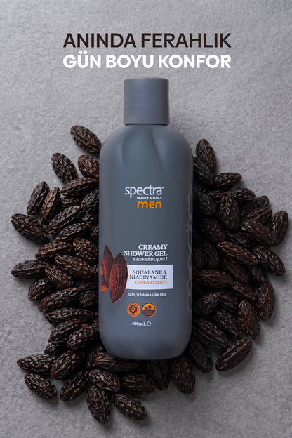 Men Nemlendirici Kremsi Vegan Duş Jeli- SLES & SLS & Paraben içermez  - 400 ML