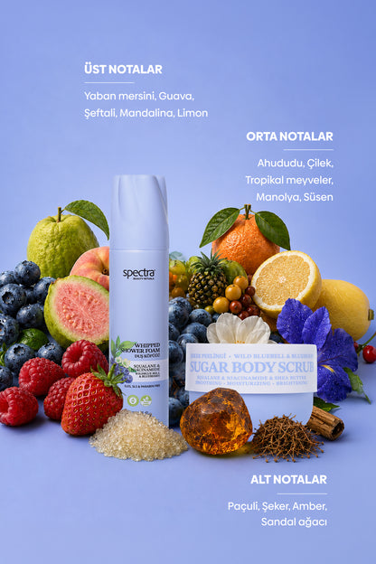 Blueberry&Wild Bluebell 2'li Bakım Seti - Duş Köpüğü & Şeker Peelingi