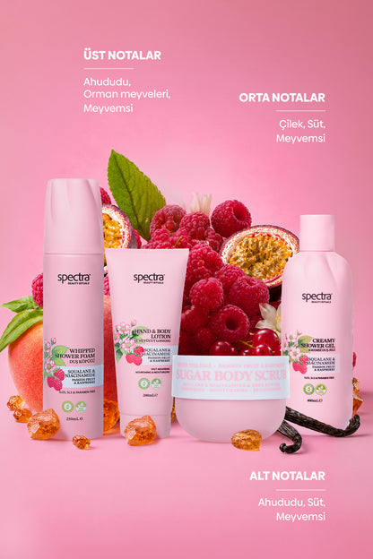 Raspberry&Passion Fruit 4'lü Vegan Bakım Ritüeli Seti  -SLES&SLS&Paraben içermez