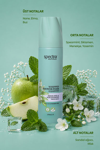 Nemlendirici ve Arındırıcı Vegan Whipped Duş Köpüğü - Fresh Mint - 250 ML