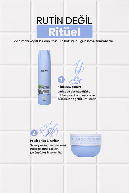 Blueberry&Wild Bluebell 2'li Bakım Seti - Duş Köpüğü & Şeker Peelingi