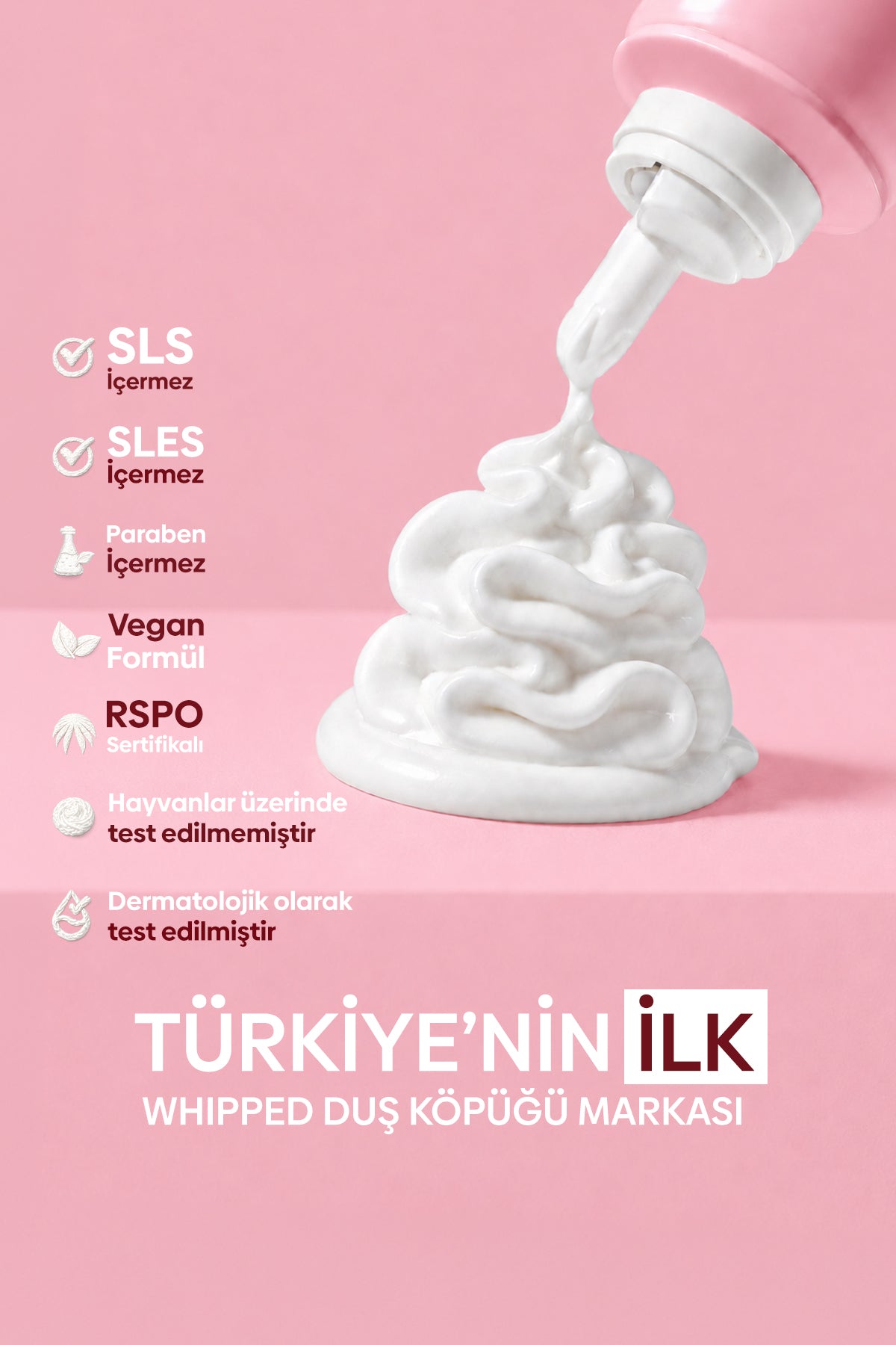 Nemlendirici ve Arındırıcı Vegan Whipped Duş Köpüğü - Raspberry&Passion Fruit - 250 ML