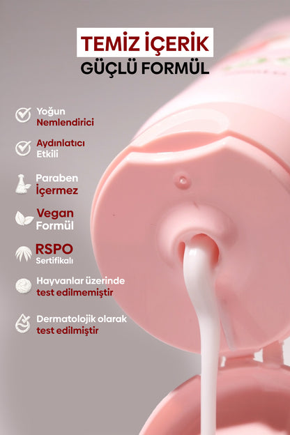 Nemlendirici ve Canlandırıcı Vegan El ve Vücut Losyonu -Raspberry&Passion Fruit- 200 ML