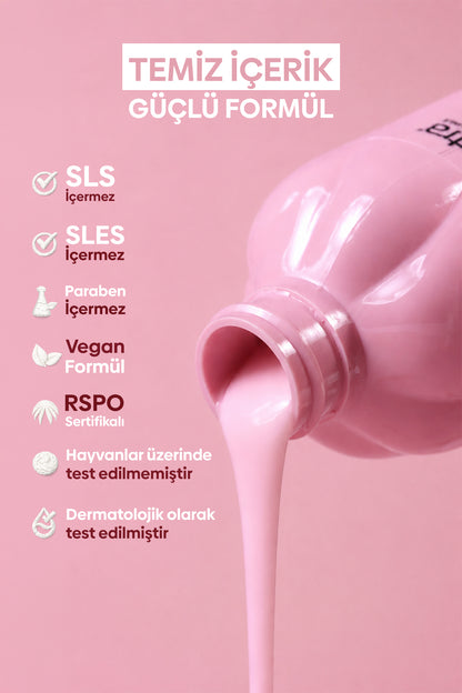 Nemlendirici Kremsi Vegan Duş Jeli -Raspberry&Passion Fruit- SLES&SLS&Paraben içermez- 400 ML