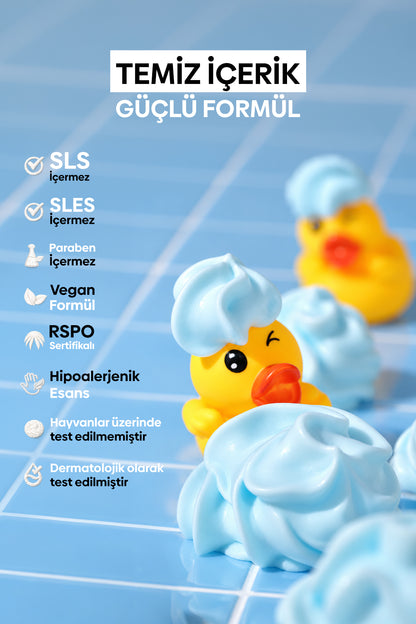 Kids Nemlendirici ve Arındırıcı Vegan Whipped Duş Köpüğü - Blue Bubble Gum - 250 ML