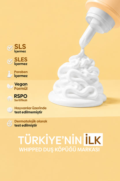 Vegan Whipped Duş Köpüğü - Velvet Vanilla - 250 ML (SLES,SLS,PARABEN FREE )