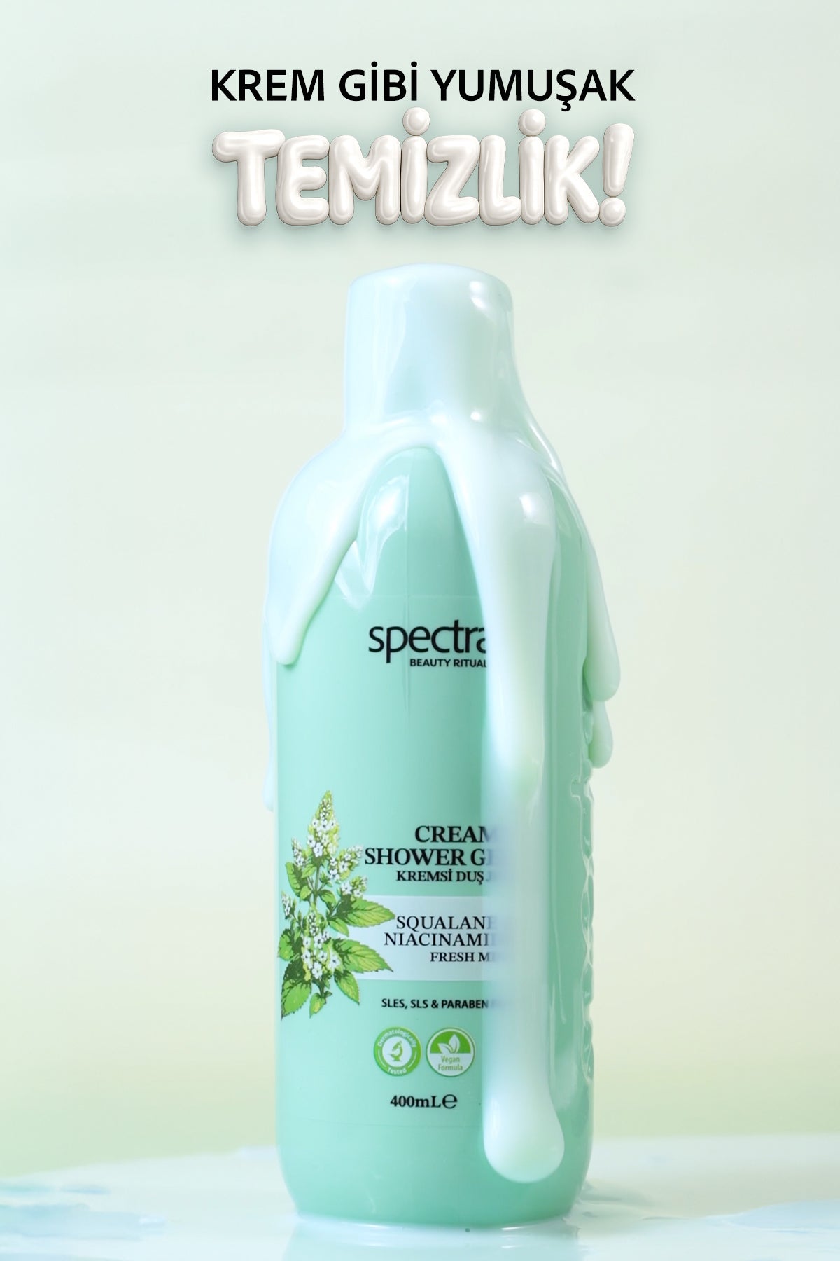 Fresh Mint 3'lü Vegan Bakım Seti - Duş Köpüğü & Duş Jeli & Şeker Peelingi