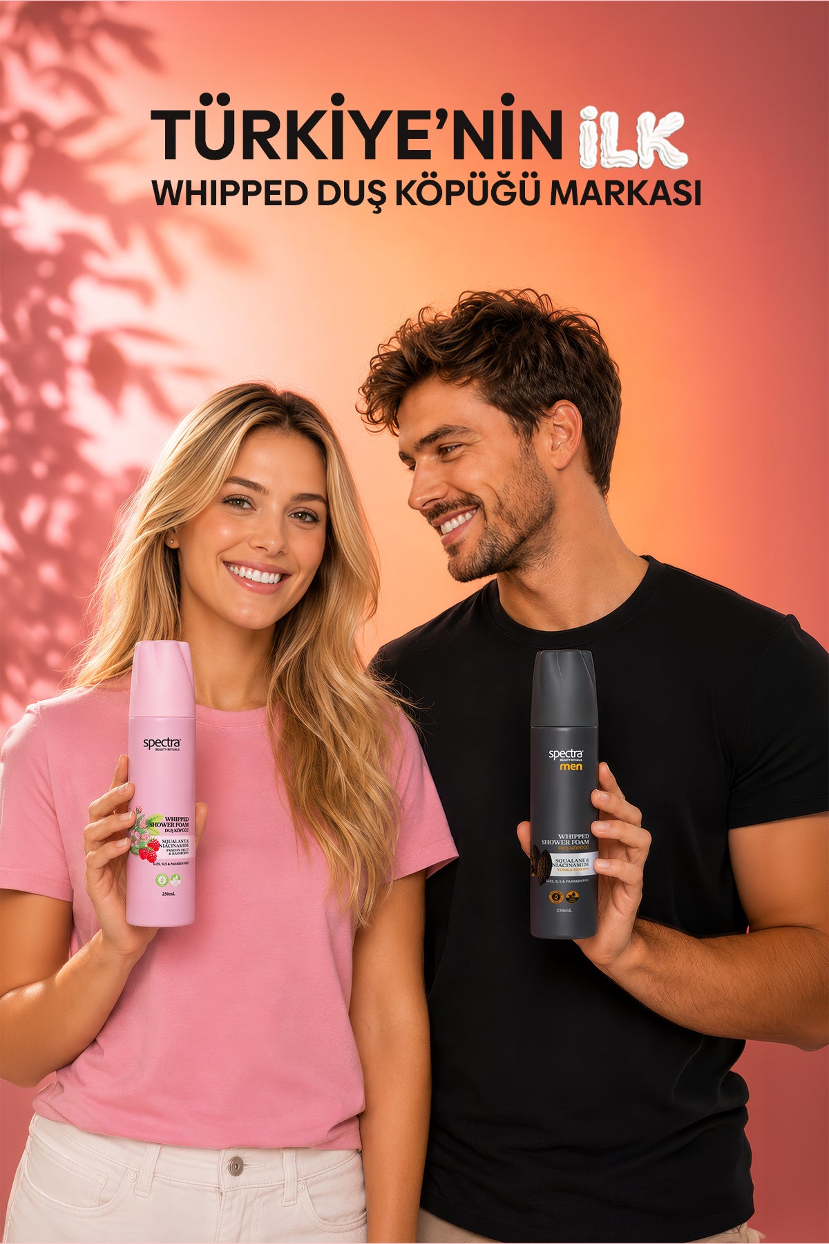 2'li Nemlendirici ve Arındırıcı Vegan Whipped Duş Köpüğü Seti -Raspberry & MEN- 2 x 250 ML