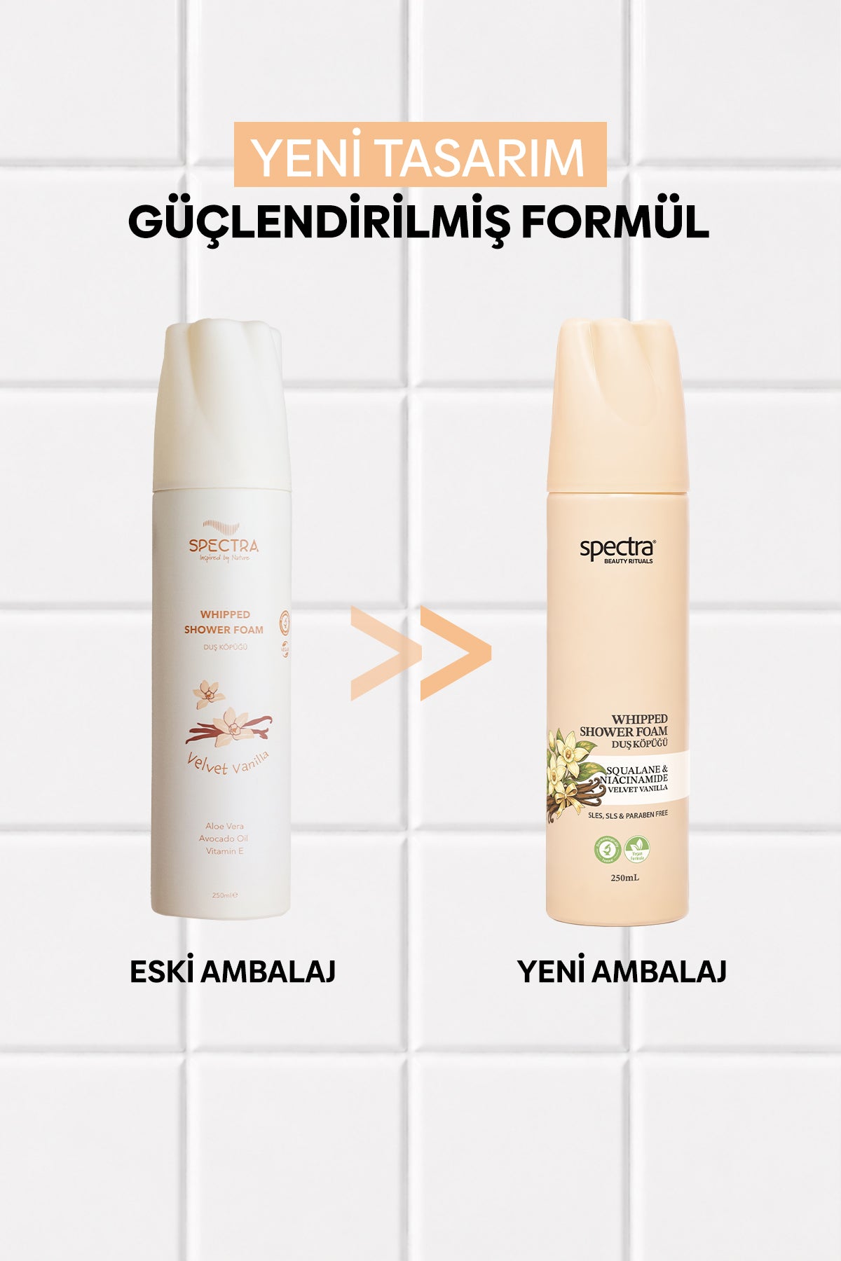Vegan Whipped Duş Köpüğü - Velvet Vanilla - 250 ML (SLES,SLS,PARABEN FREE )