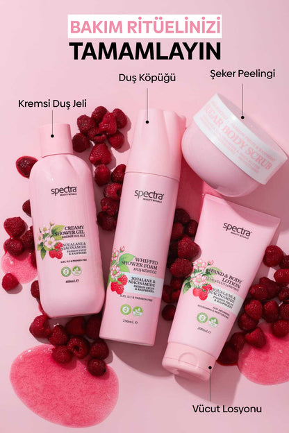 Nemlendirici ve Arındırıcı Vegan Whipped Duş Köpüğü - Raspberry&Passion Fruit - 250 ML