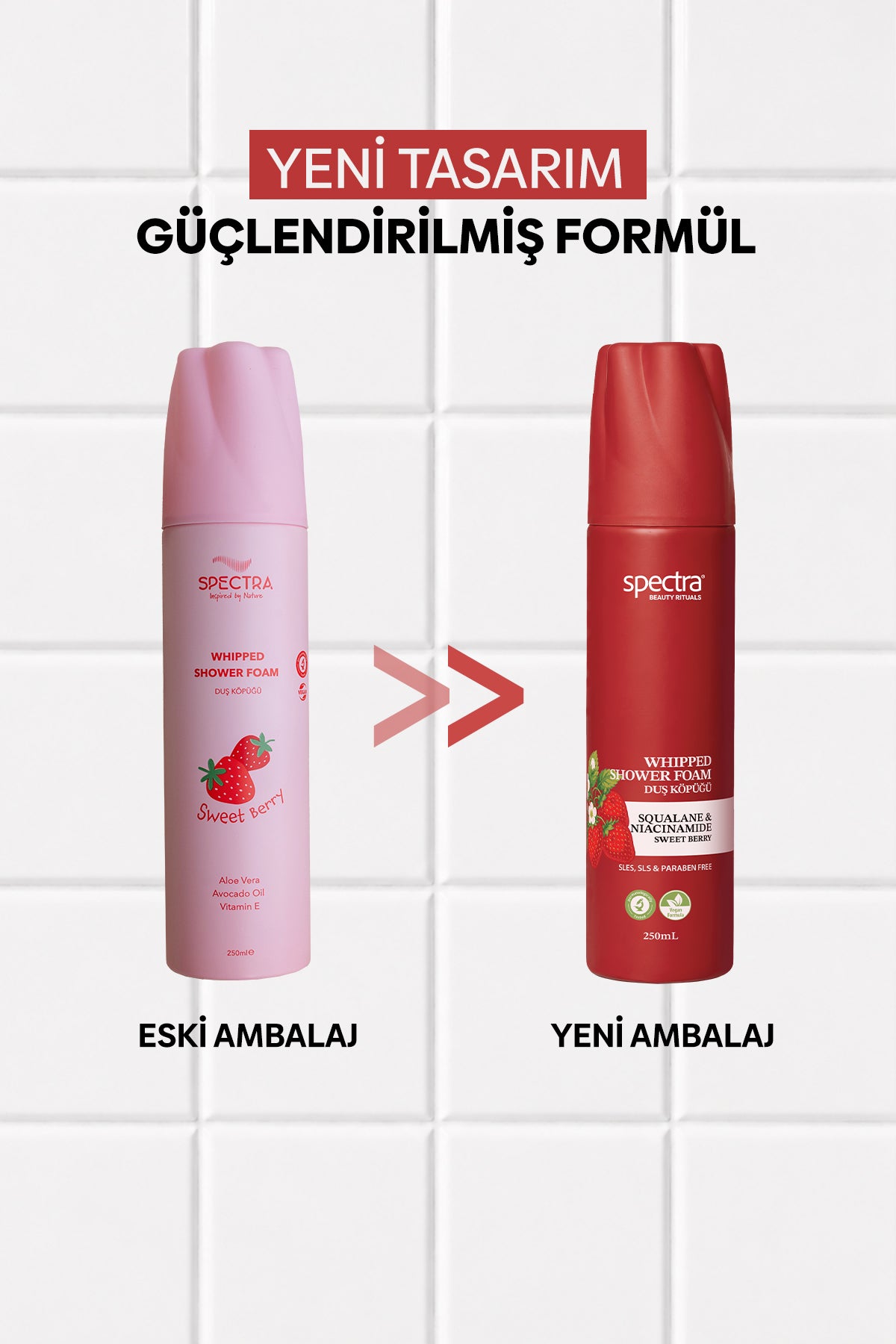 Sweet Berry Çilek Kokulu Duş Köpüğü (SLES, SLS & PARABEN FREE )  - 250 ML