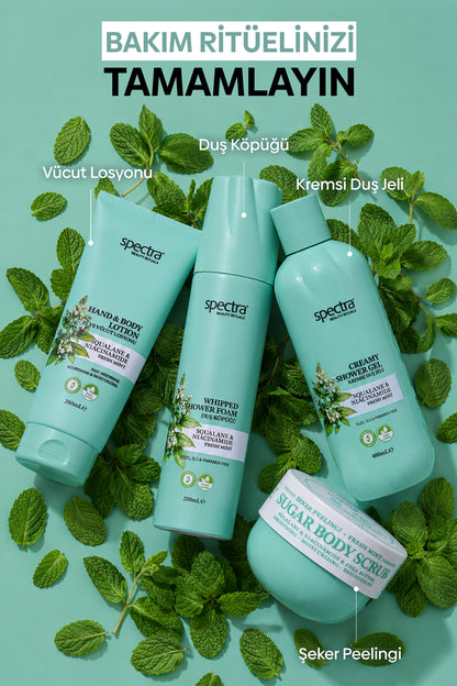 Nemlendirici ve Arındırıcı Vegan Whipped Duş Köpüğü - Fresh Mint - 250 ML