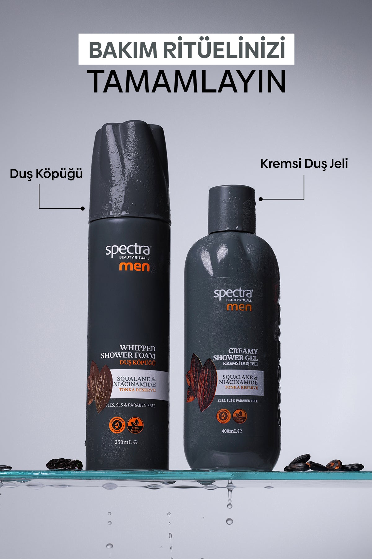 MEN Nemlendirici ve Arındırıcı Vegan Whipped Duş Köpüğü -SLES&SLS&Paraben içermez- 250 ML