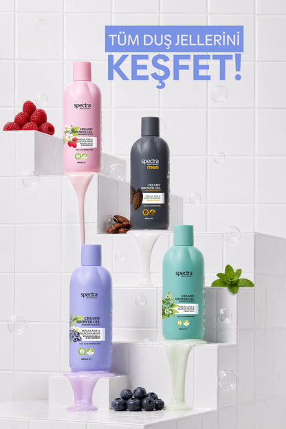 3'lü Vegan Duş Jeli Seti -Blueberry & Raspberry & MEN- 3 x 400ml