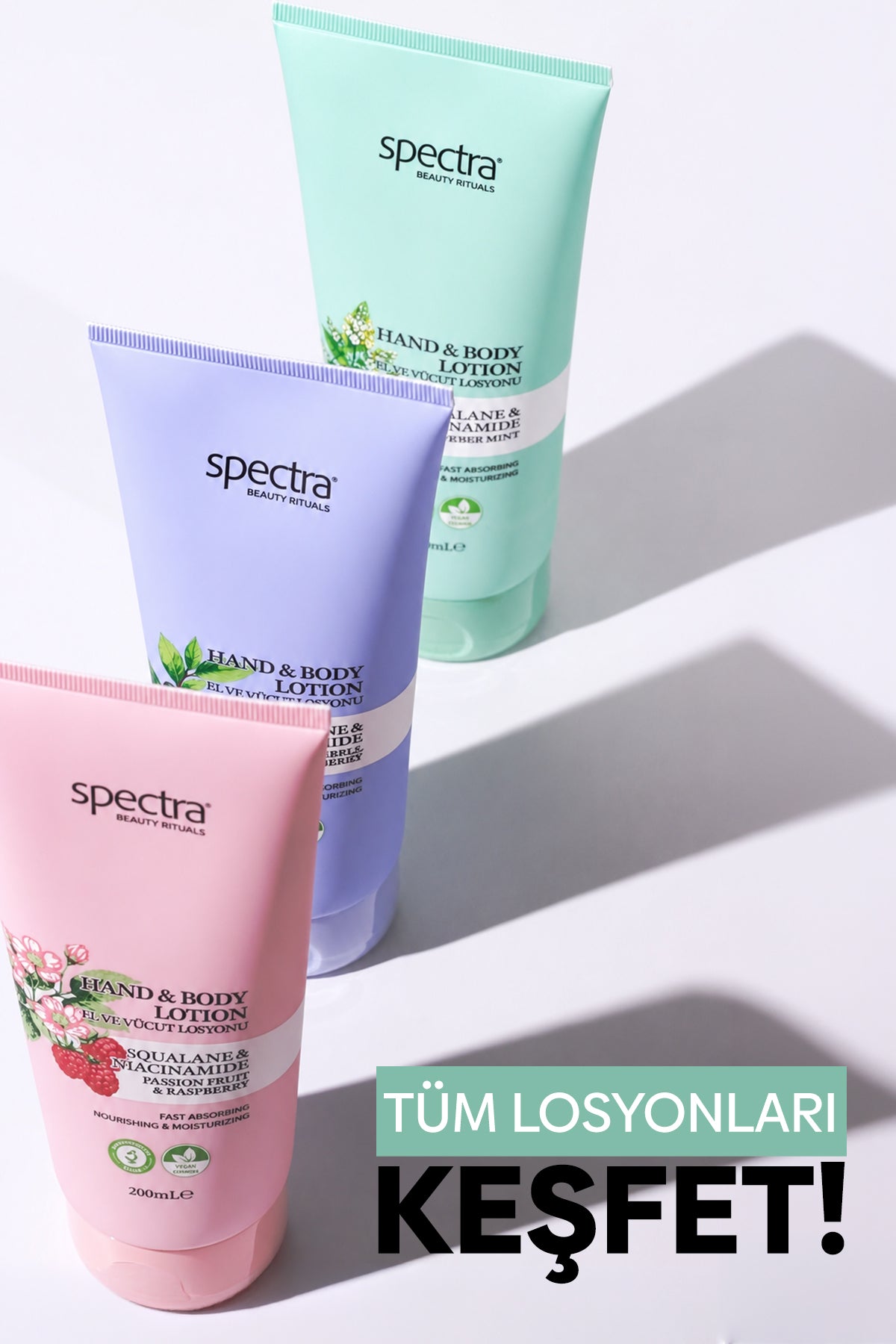 Nemlendirici ve Canlandırıcı Hızlı Emilen Vegan El ve Vücut Losyonu -Fresh Mint- 200 ML