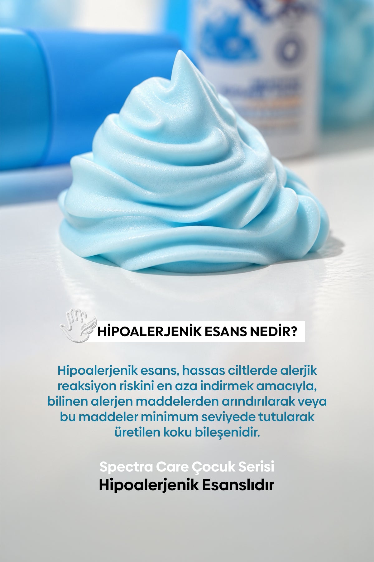 Kids Nemlendirici ve Arındırıcı Vegan Whipped Duş Köpüğü - Blue Bubble Gum - 250 ML