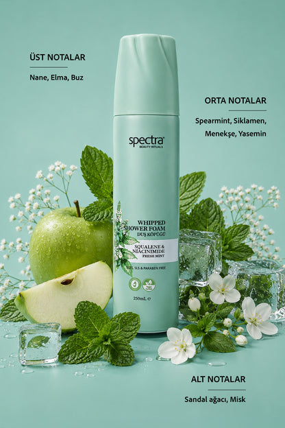 Nemlendirici ve Arındırıcı Vegan Whipped Duş Köpüğü - Fresh Mint - 250 ML